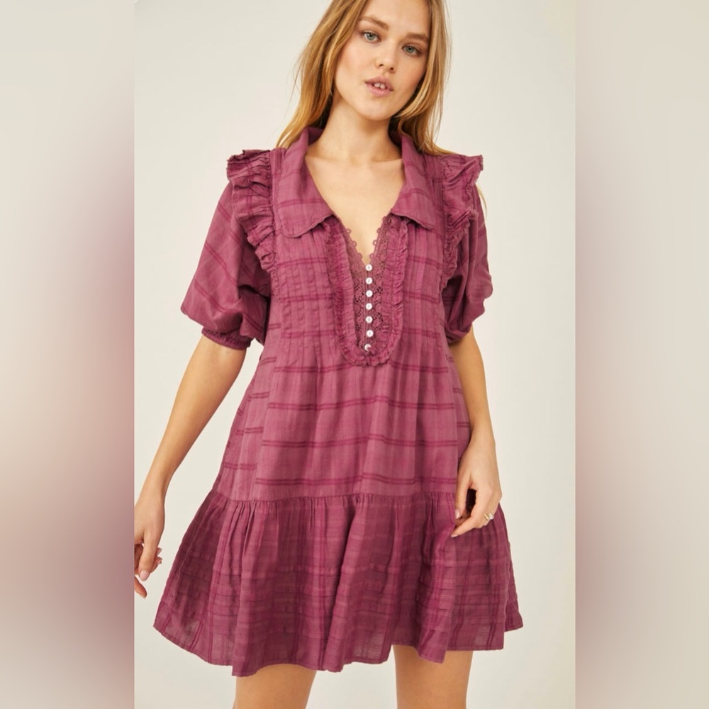 Free People Elora Juneberry Mini Dress size Large